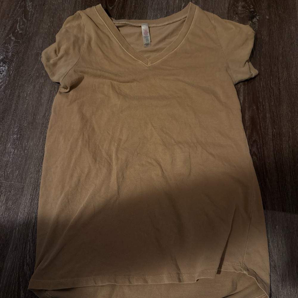 LulaRoe Casual Tan V-Neck Women's Top